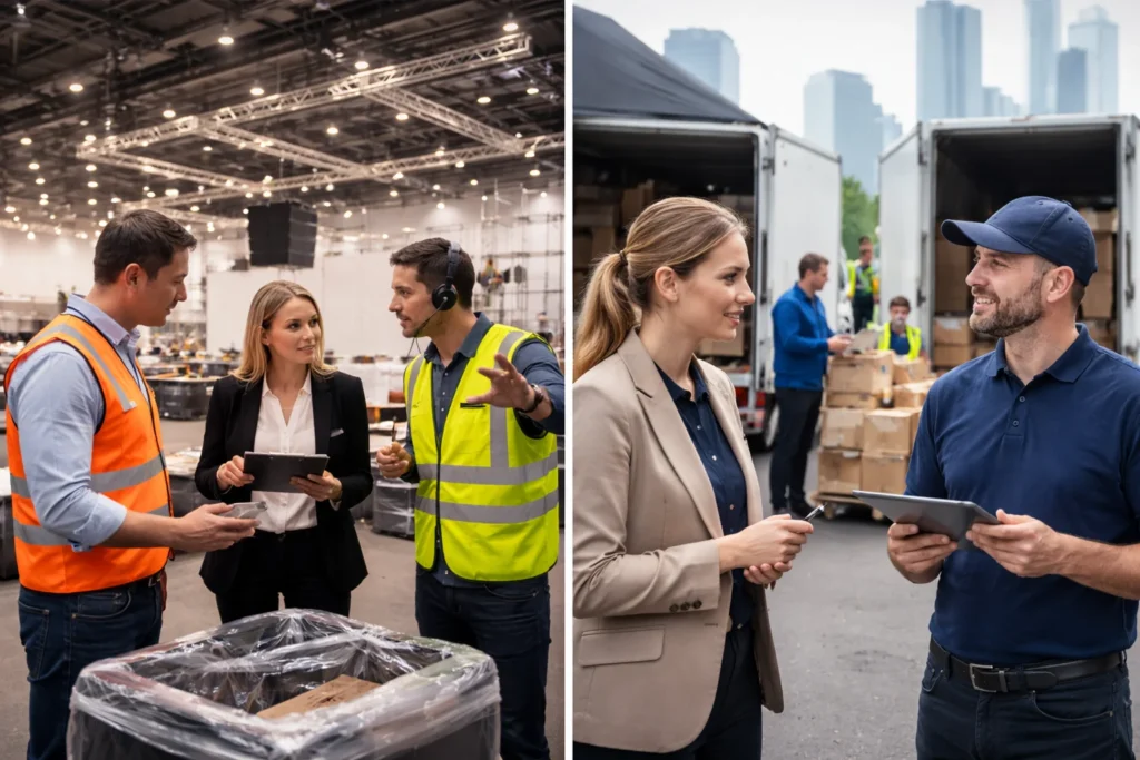 Delivery and material flow support for business events in Frankfurt