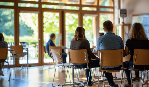 Praktische Übungen mit Workshop-Teilnehmern in Kleingruppen